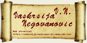 Vaskrsija Negovanović vizit kartica